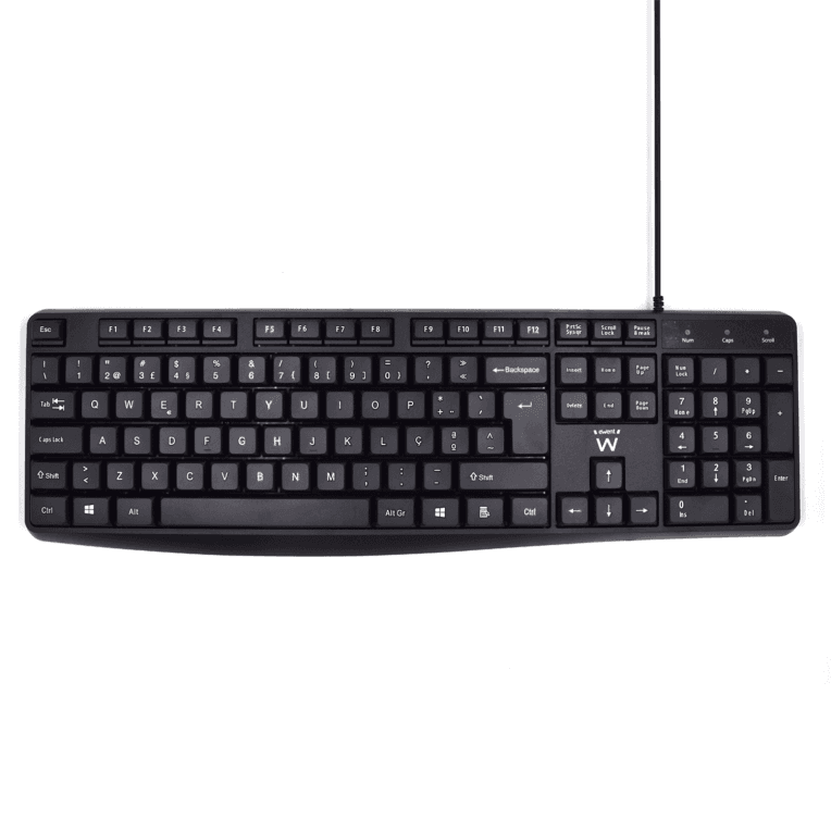 Ewent EW3002 teclado Oficina USB QWERTY Portugués Negro