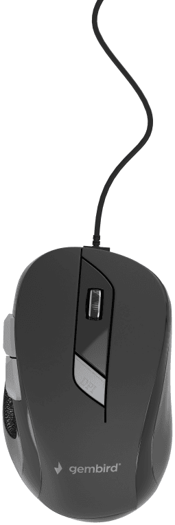 Gembird MUS-6B-01 ratón Oficina Ambidextro USB tipo A Óptico 1600 DPI