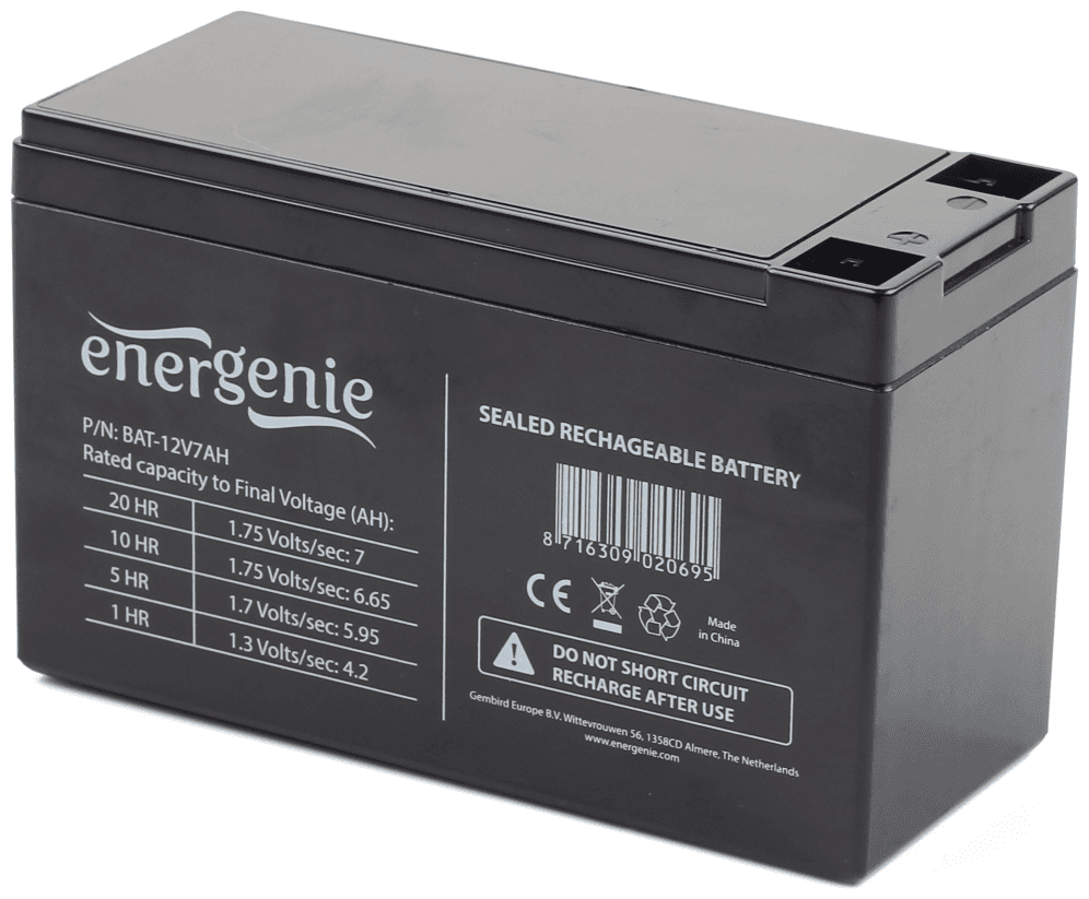Gembird BAT-12V7AH - USV-Akku - 1 x 7 Ah Sealed Lead Acid (VRLA) 12 V