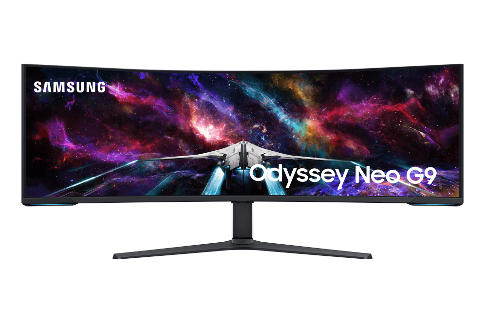 Samsung G95NC LED display 144,8 cm (57") 7680 x 2160 Pixeles Dual UHD Negro, Blanco