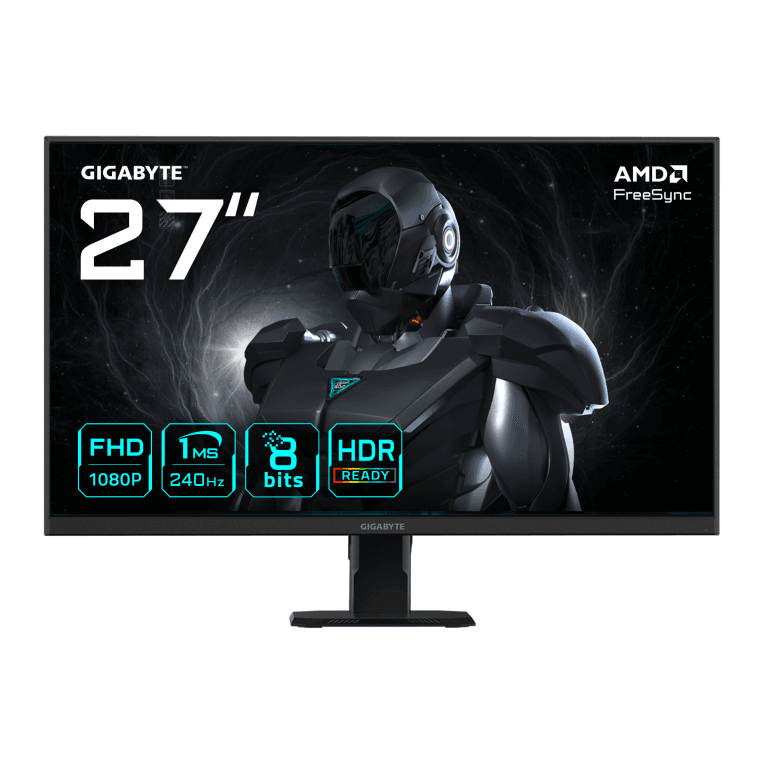 GIGABYTE GS27F2 27" Monitor de Juego FHD - 1920 x 1080, 240Hz, 1ms, 300 cd/m², FreeSync, HDR Ready, HDMI 2.0, Displayport 1.4