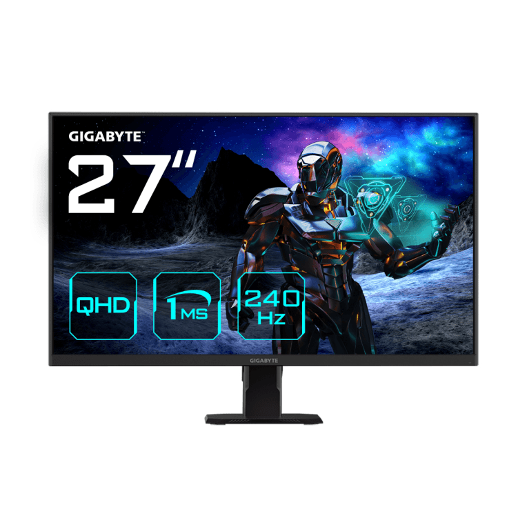 GIGABYTE GS27Q X Monitor gaming 27" QHD - 2560 x 1440, 240Hz, 1ms, 300 cd/m², FreeSync Premium Pro, HDR Ready, HDMI 2.0, DisplayPort 1.4