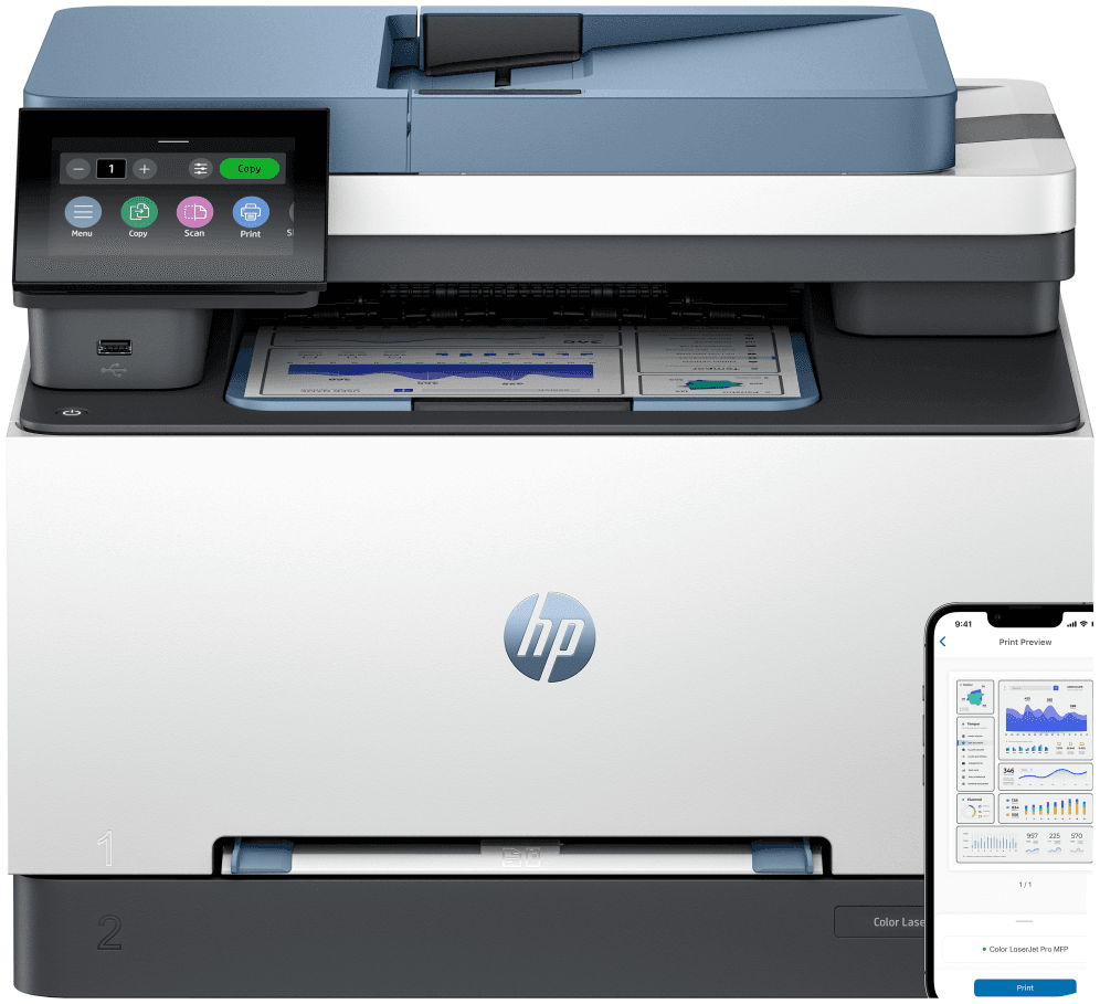 HP LaserJet Pro MFP 3302fdw Color - Dispositivo multifuncional láser color - impresión, escaneo, copia, 600 x 600 DPI, A4, 25 ppm, Wi-Fi, AirPrint