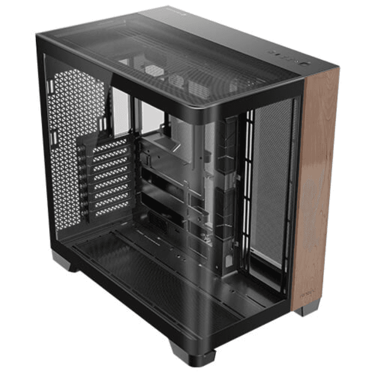 Antec C8 Curve Wood Full Tower Negro, Transparente, Madera