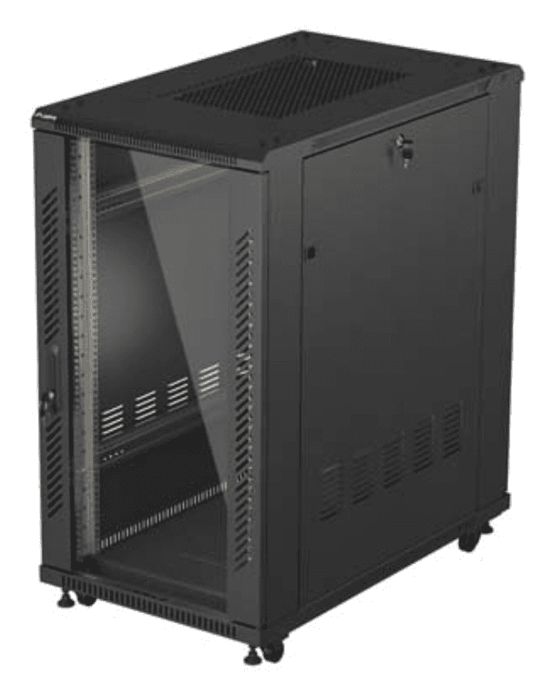 Lanberg FF01-6022-12B armario rack 22U Rack o bastidor independiente Negro