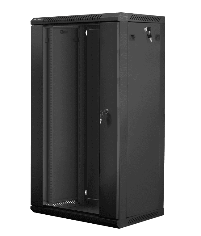 Lanberg WF01-6422-10B armario rack 22U Bastidor de pared Negro