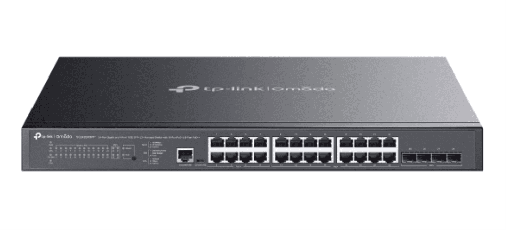 TP-Link Omada SG3428XMPP switch Gestionado L2+ Gigabit Ethernet (10/100/1000) Energía sobre Ethernet (PoE) 1U Negro