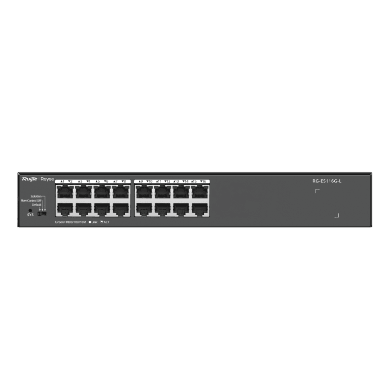 Ruijie Networks RG-ES116G-L switch No administrado L2 Gigabit Ethernet (10/100/1000) Negro