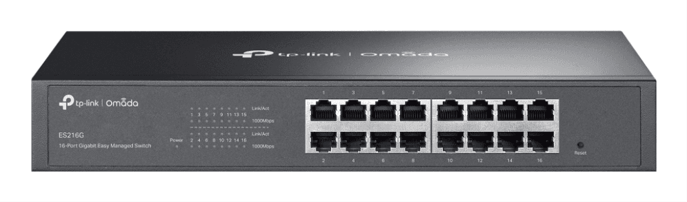 TP-Link Omada ES216G switch Gestionado L2 Gigabit Ethernet (10/100/1000) Negro