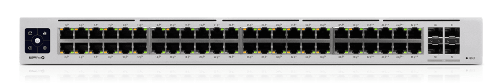 Ubiquiti UniFi Pro 48-Port PoE Gestionado L2/L3 Gigabit Ethernet (10/100/1000) Energía sobre Ethernet (PoE) 1U Plata