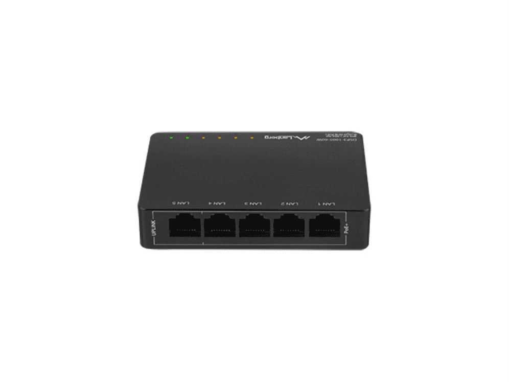 Lanberg DSP3-1005-60W switch No administrado Gigabit Ethernet (10/100/1000) Energía sobre Ethernet (PoE) Negro