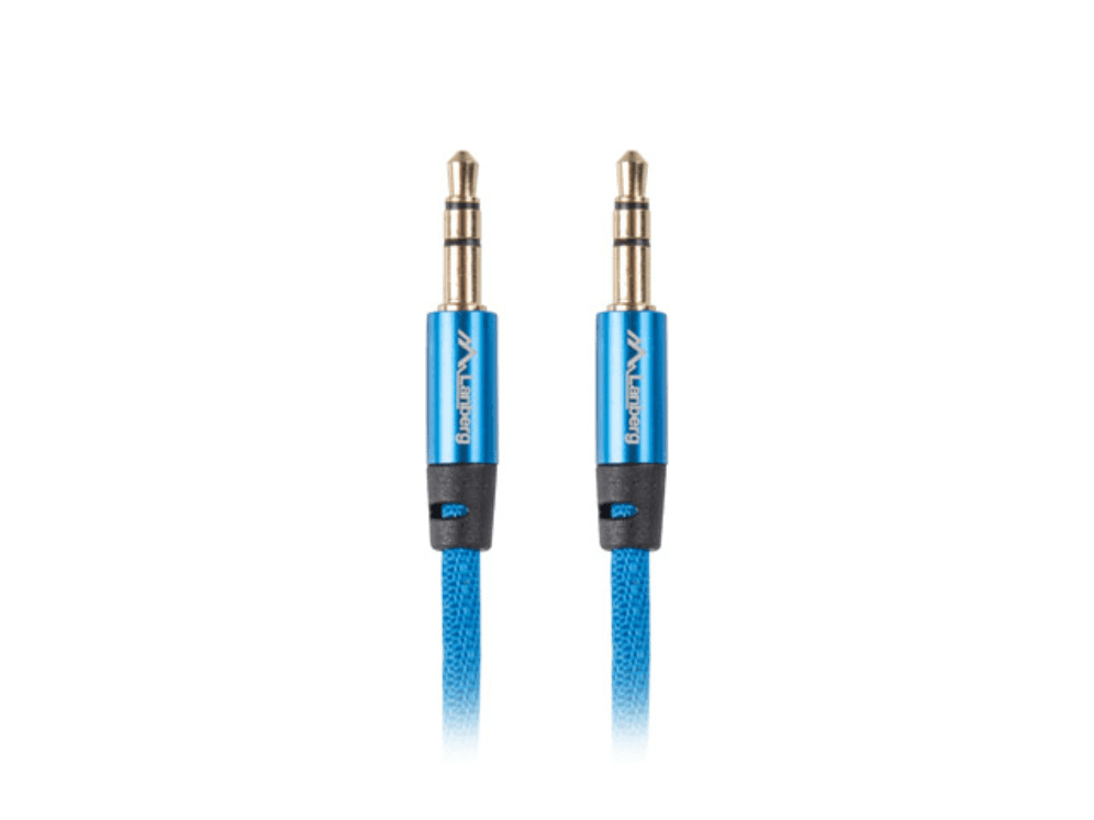 Lanberg CA-MJMJ-10CU-0020-BL cable de audio 2 m 3,5mm Azul