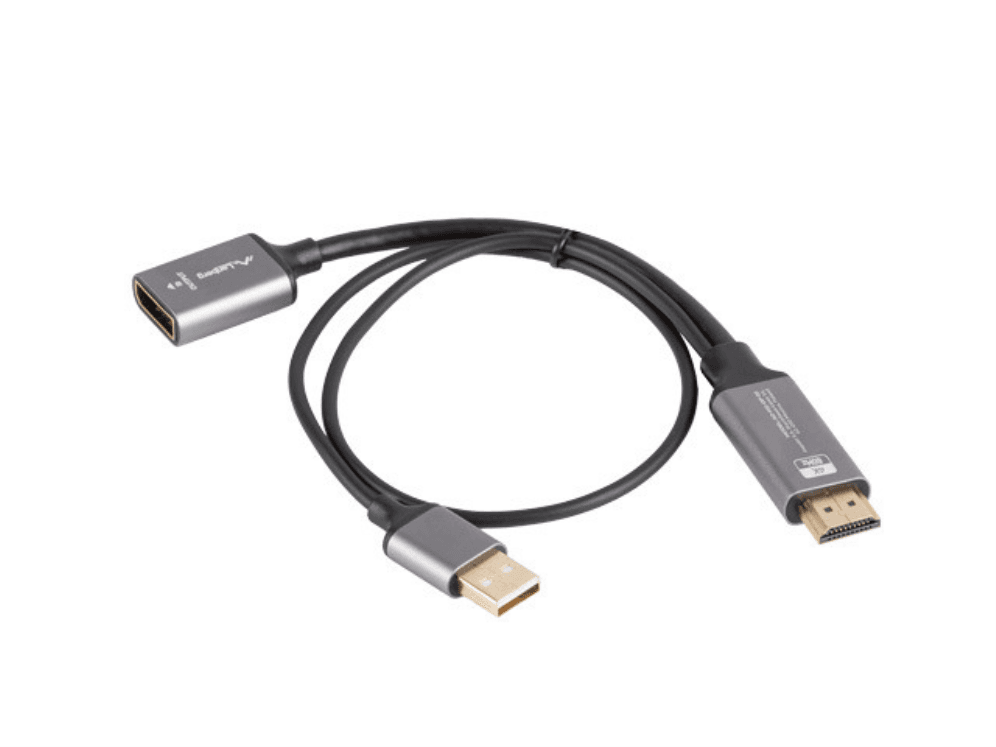 Lanberg AD-HD-DP-02 adaptador de cable de vídeo 0,2 m HDMI tipo A (Estándar) DisplayPort Plata