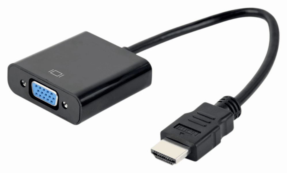 Gembird A-HDMI-VGA-04 adaptador de cable de vídeo 0,15 m VGA (D-Sub) HDMI tipo A (Estándar) Negro