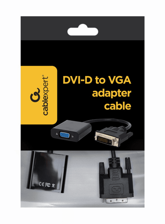 Gembird A-DVID-VGAF-01 adaptador de cable de vídeo 0,2 m DVI-D VGA (D-Sub) Negro