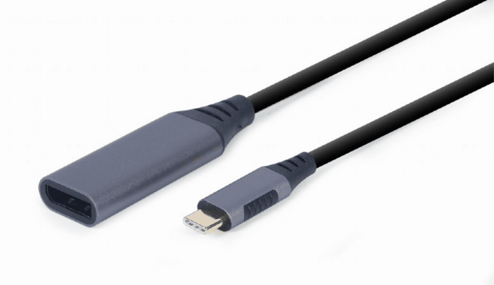 Gembird A-USB3C-DPF-01 adaptador de cable de vídeo 0,15 m USB Tipo C DisplayPort Negro, Gris
