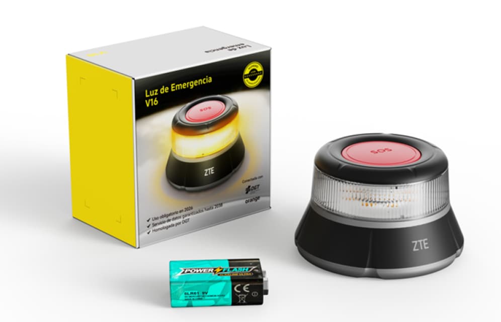 ZTE E1 lámpara de emergencia Negro, Rojo