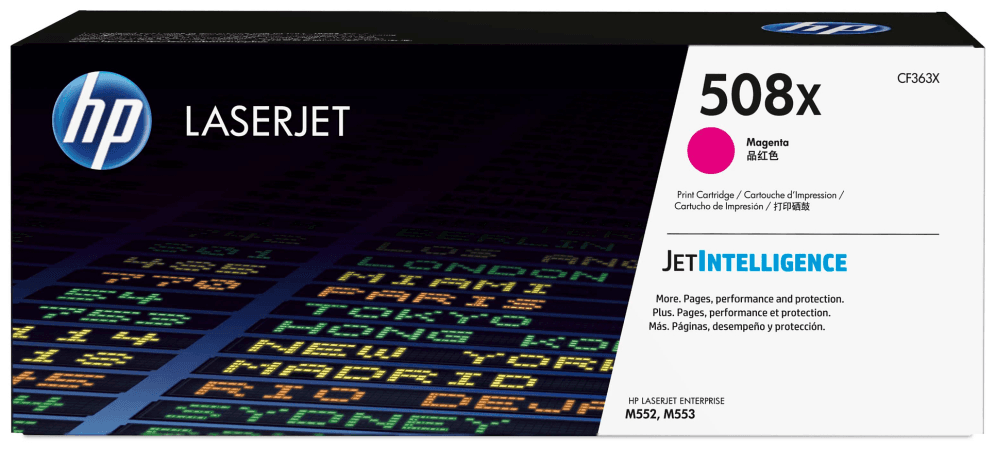HP Cartucho de tóner original LaserJet 508X magenta de alta capacidad