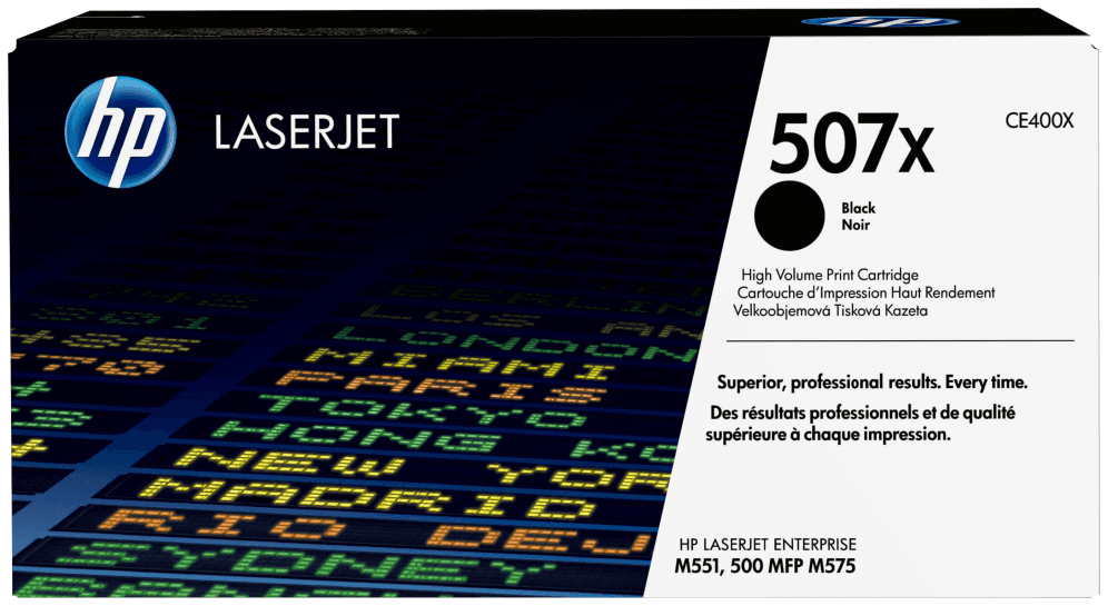 HP Cartucho de tóner original LaserJet 507X de alta capacidad negro