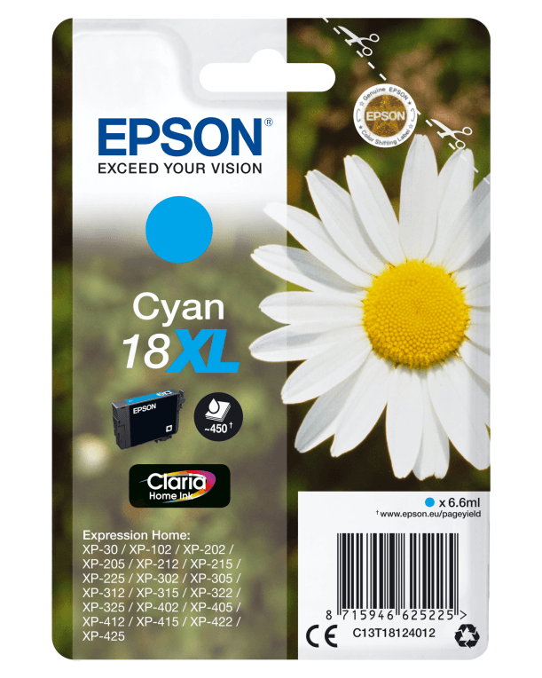 Epson Daisy C13T18124012 cartucho de tinta 1 pieza(s) Original Alto rendimiento (XL)