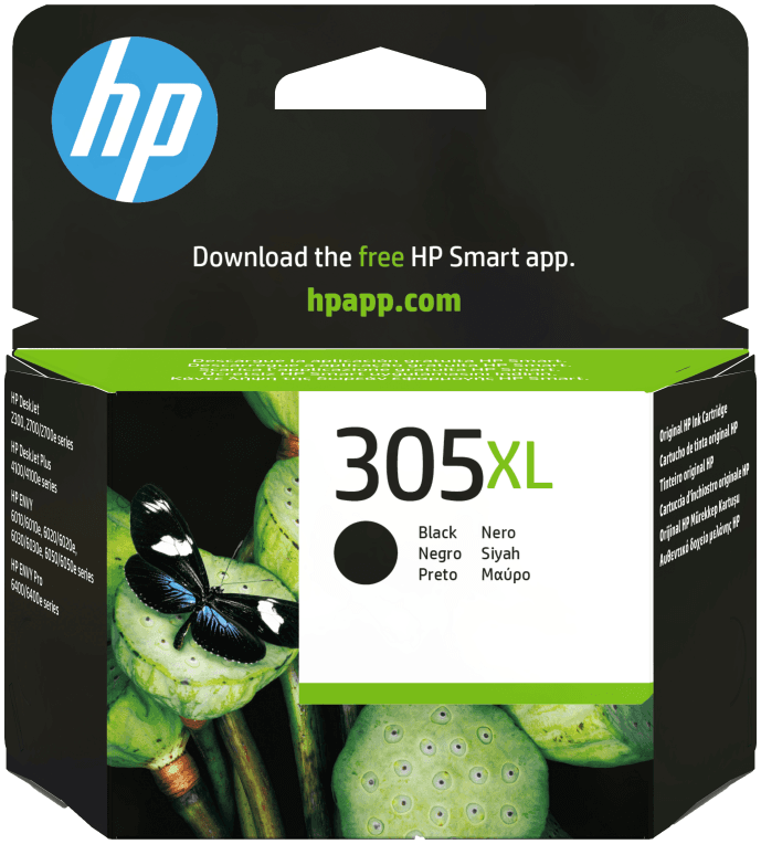 HP Cartucho de tinta Original 305XL de alta capacidad negro