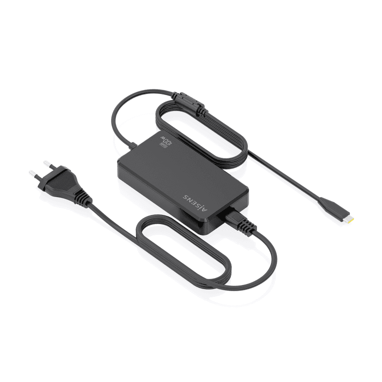 AISENS Cargador De Sobremesa GaN 100W PD3.0 1xUSB-C 1.8m, Negro