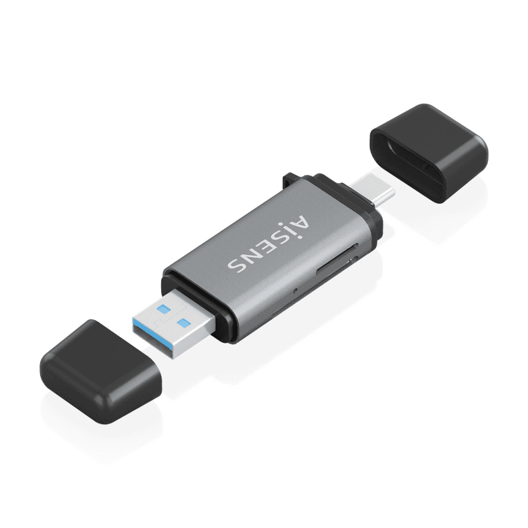 AISENS ASCR-2AC11-GR lector de tarjeta USB 3.2 Gen 1 (3.1 Gen 1) Type-A/Type-C