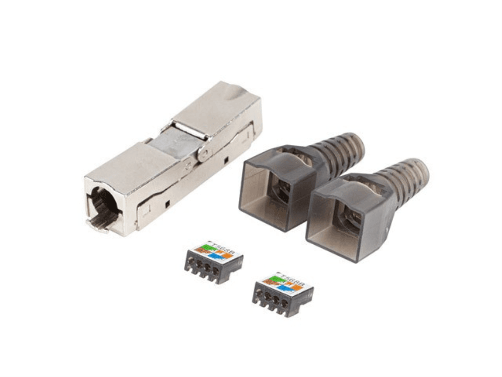 Lanberg PL2SA-6000TL conector RJ-45 Plata, Transparente