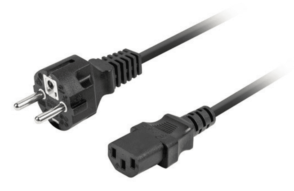 Lanberg CA-C13C-14CC-0018-BK cable de transmisión Negro 1,8 m C13 acoplador CEE7/7