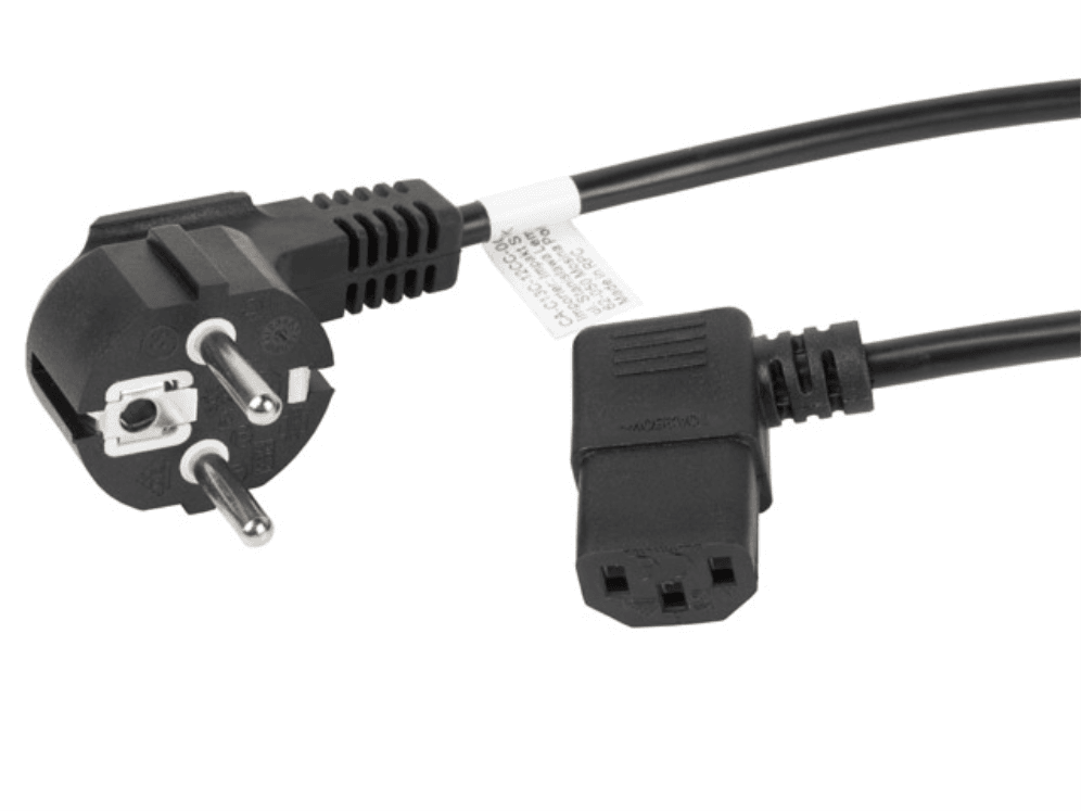 Lanberg CA-C13C-12CC-0018-BK cable de transmisión Negro 2 m C13 acoplador CEE7/7