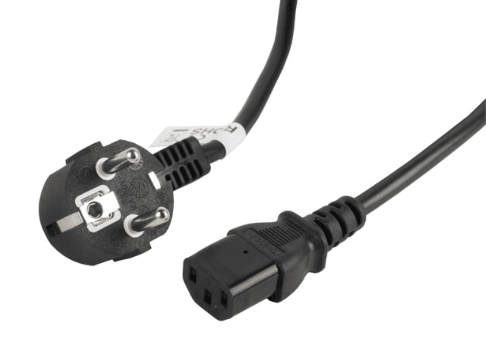 Lanberg CA-C13C-11CC-0030-BK cable de transmisión Negro 3 m C13 acoplador CEE7/7