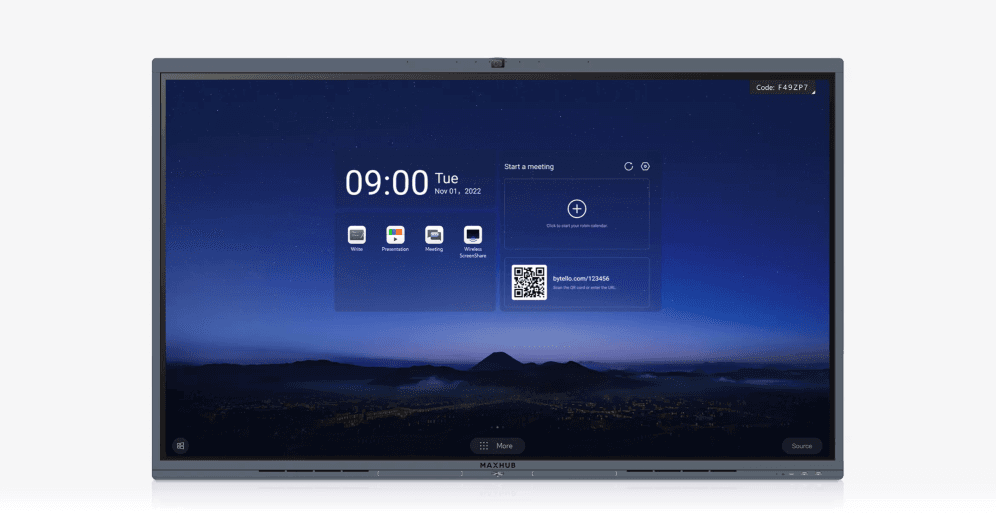 MAXHUB V6 2,18 m (86") 3840 x 2160 Pixeles VA Negro