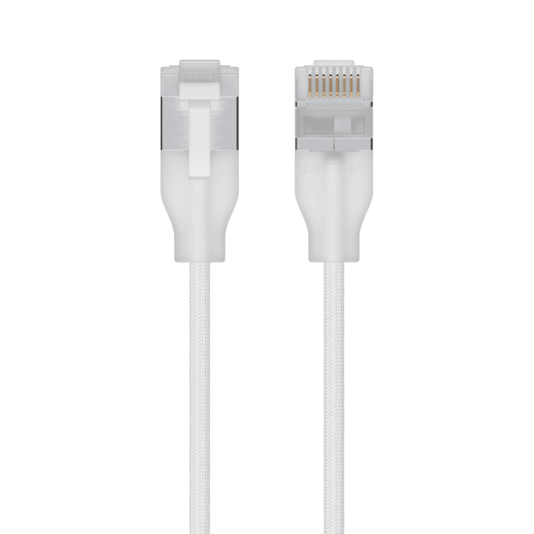 Ubiquiti UACC-Cable-Patch-EL-C6A-5M-W cable de red Translúcido, Blanco Cat6a