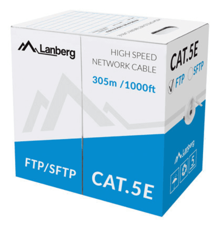 Lanberg LCF5-11CU-0305-S cable de red Gris 305 m Cat5e F/UTP (FTP)