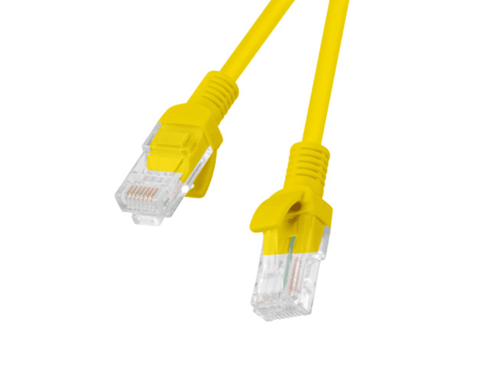 Lanberg PCU6-10CC-0025-Y cable de red Amarillo 0,25 m Cat6 U/UTP (UTP)
