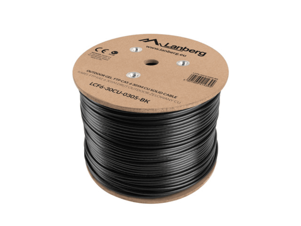 Lanberg LCF6-30CU-0305-BK cable de red Negro 305 m Cat6