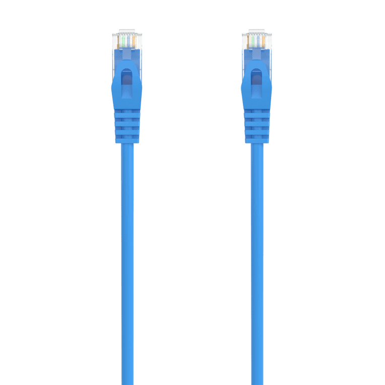 AISENS Cable de Red Latiguillo RJ45 LSZH Cat.6A 500 Mhz UTP AWG24, Azul, 2.0M