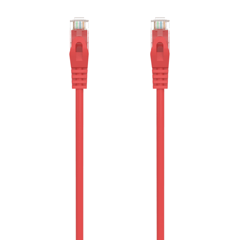AISENS Cable de Red Latiguillo RJ45 LSZH Cat.6A 500 Mhz UTP AWG24, Rojo, 1.0M