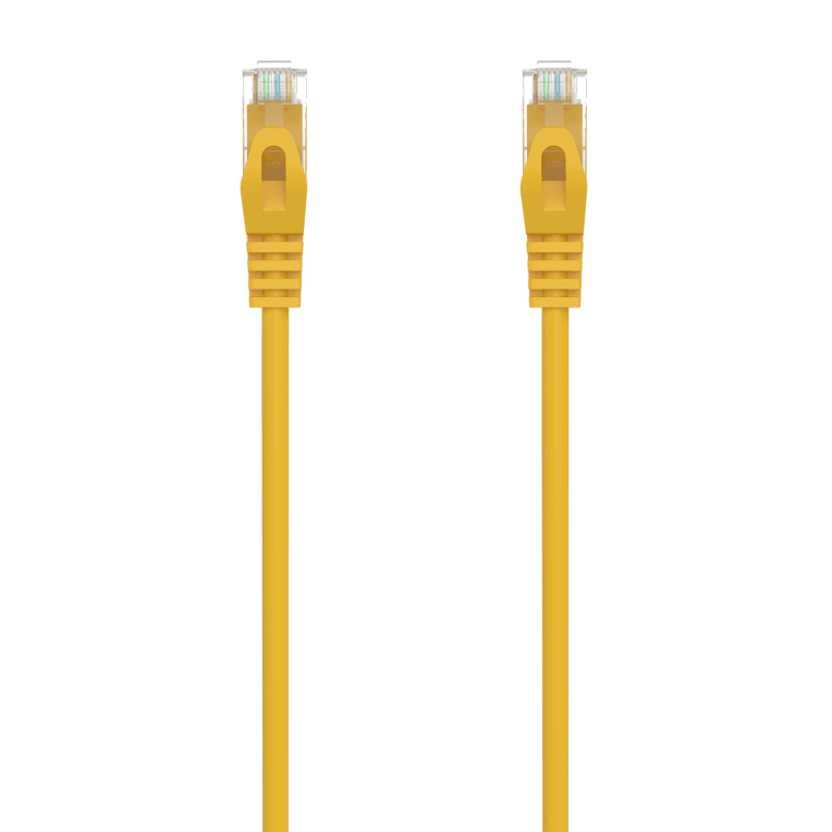 AISENS Cable de Red Latiguillo RJ45 LSZH Cat.6A 500 Mhz UTP AWG24, Amarillo, 0.5M