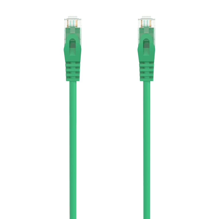 AISENS Cable de Red Latiguillo RJ45 LSZH Cat.6A 500 Mhz UTP AWG24, Verde, 1.5M