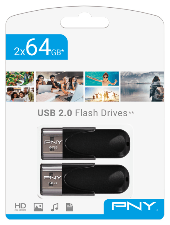 PNY Attaché 4 2.0 64GB unidad flash USB USB tipo A Negro