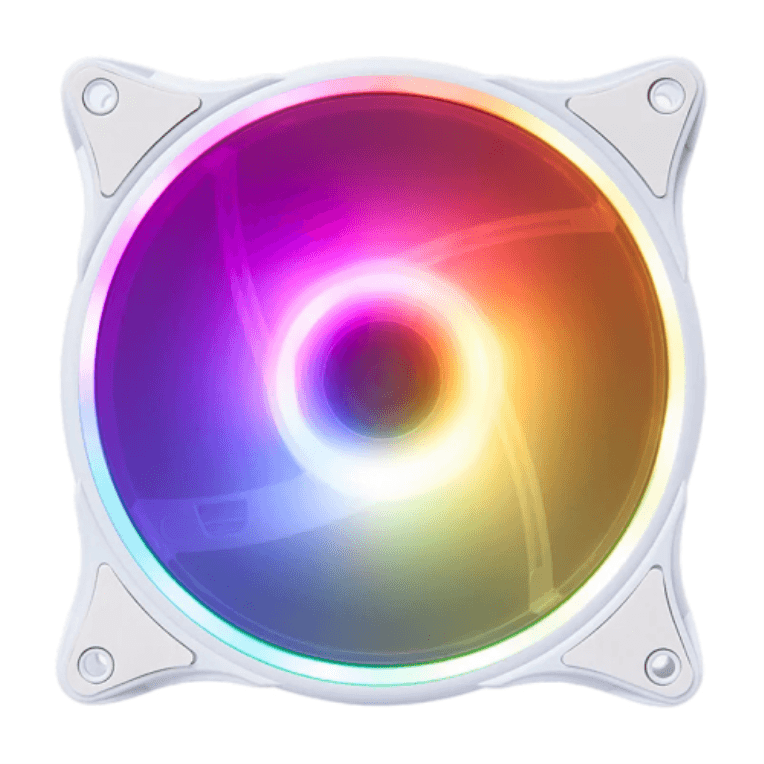 Hiditec N18 ARGB Carcasa del ordenador Ventilador 12 cm Blanco