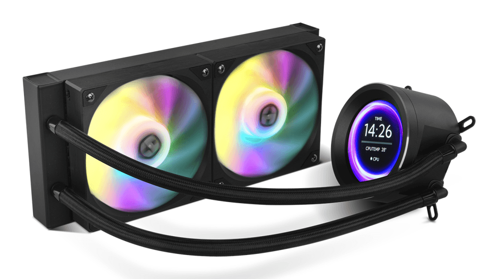 NOX Hummer X-240 LCD Procesador Refrigerador de aire 12 cm Negro 1 pieza(s)