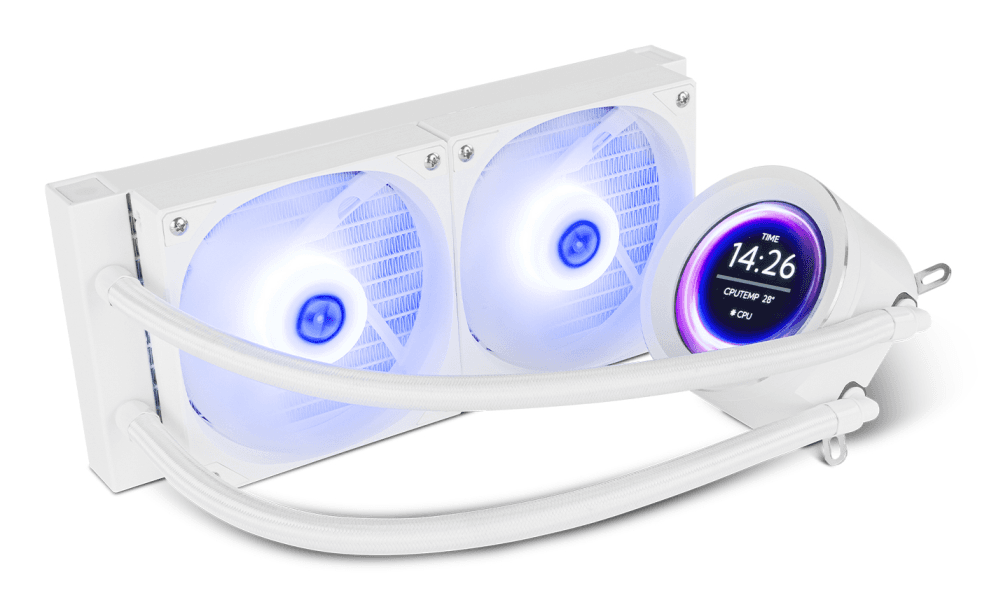 NOX Hummer X-240 LCD Procesador Refrigerador de aire 12 cm Blanco 1 pieza(s)