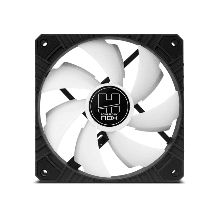NOX Hummer H-FAN PRO Carcasa del ordenador Ventilador 12 cm Negro, Blanco