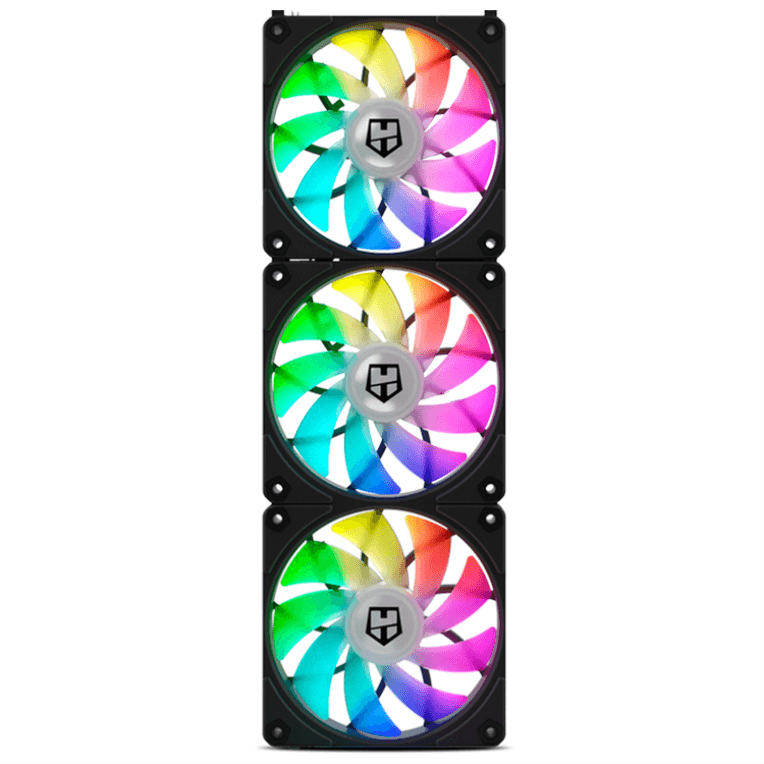 NOX Hummer EASY LINK Carcasa del ordenador Refrigerador de aire 12 cm Negro 3 pieza(s)