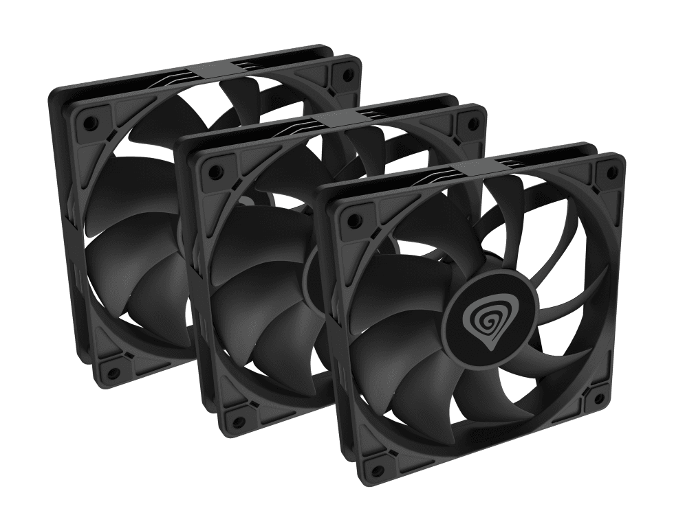 GENESIS Oxal 120 Carcasa del ordenador Ventilador 12 cm Negro 3 pieza(s)