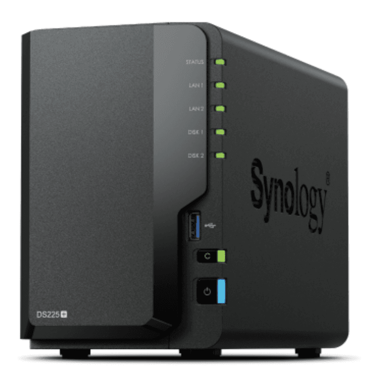 Synology DiskStation DS225+ 2 Bay NAS Escritorio Intel® Celeron® J4125 2 GB DDR4 Synology DSM Negro