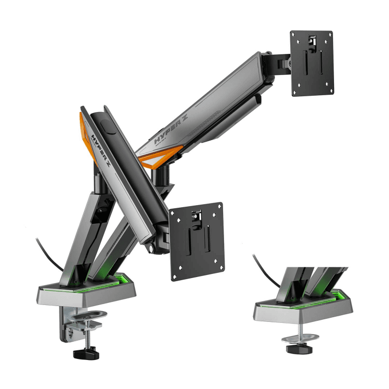 AISENS DT38TSRRGB-349 soporte para monitor 96,5 cm (38") Escritorio Negro, Blanco