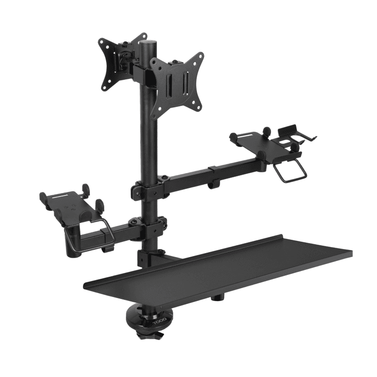 TooQ Soporte de Mesa para TPV/Impresora/Pantallas 17”-32”/Terminal/Lector/Teclado